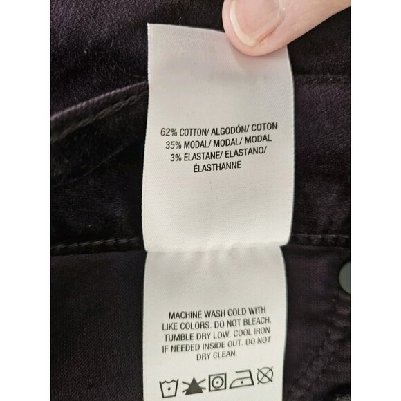 HUDSON Nico Midrise Skinny Purple Ombre Velvet Cropped Ankle Pants Sz 30 Stretch - Picture 8 of 9